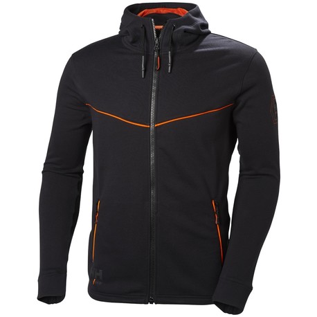 HELLY HANSEN huppari vetoketjulla Chelsea Evo musta/oranssi